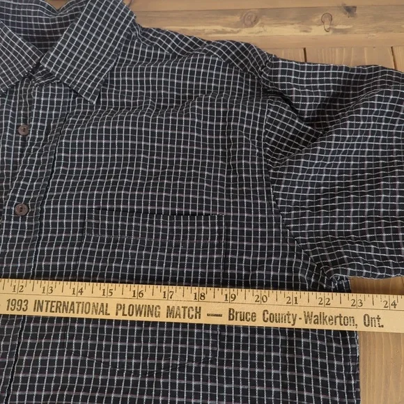 Bugatchi Uomo Men’s Black White Check Long Sleeve Button Down Shirt L - Picture 7 of 11